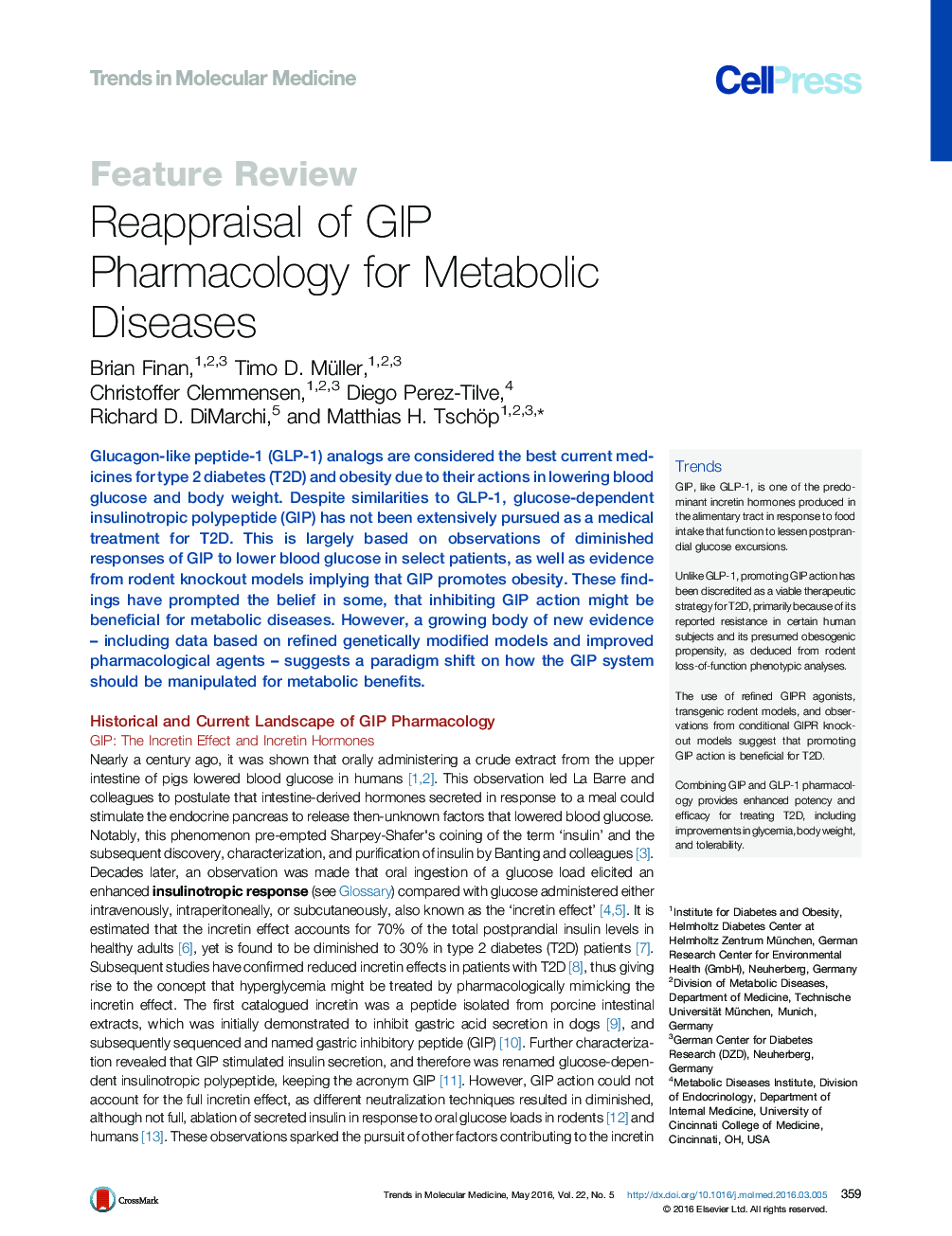 Reappraisal of GIP Pharmacology for Metabolic Diseases