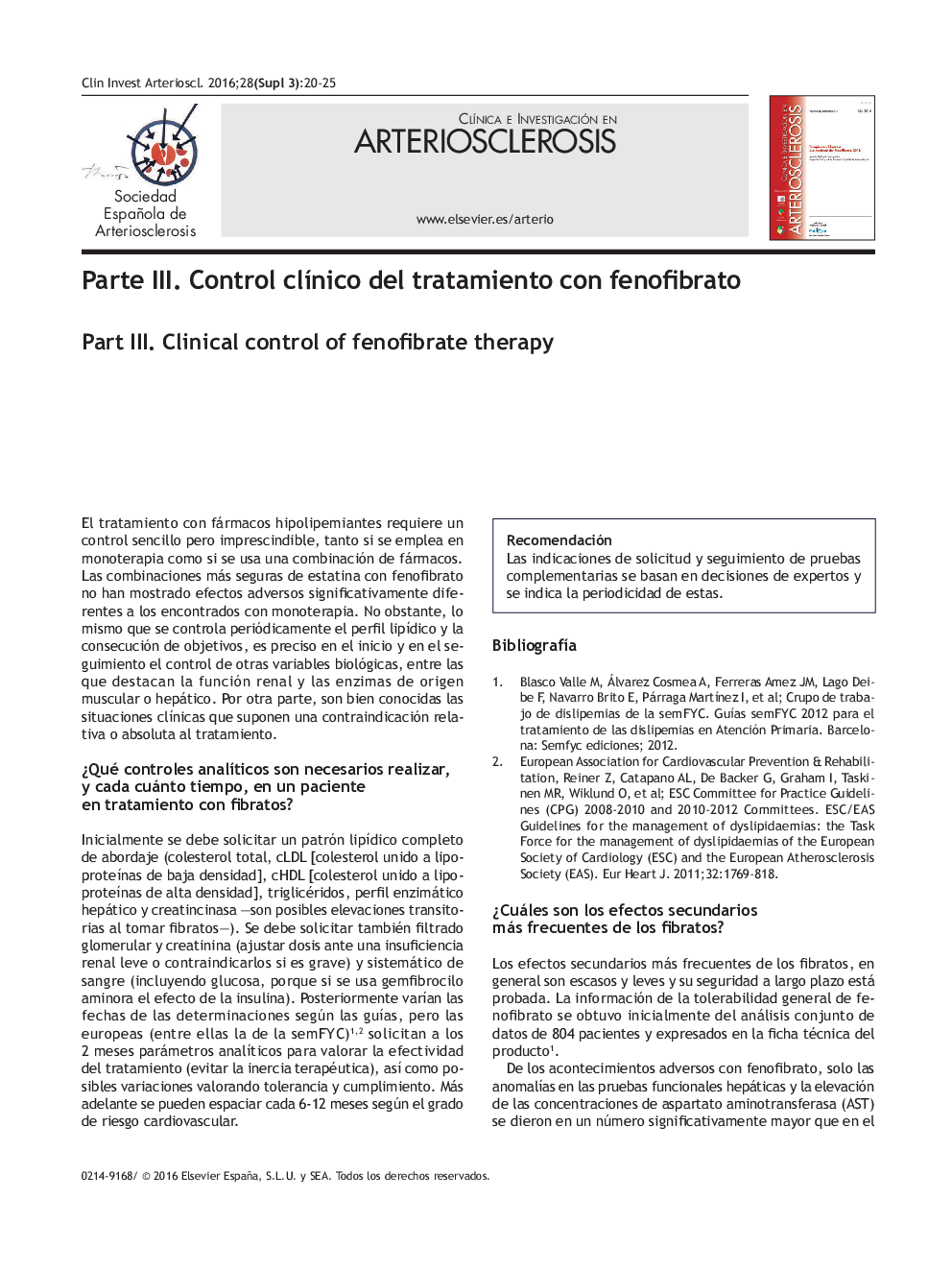 Parte III. Control clÃ­nico del tratamiento con fenofibrato