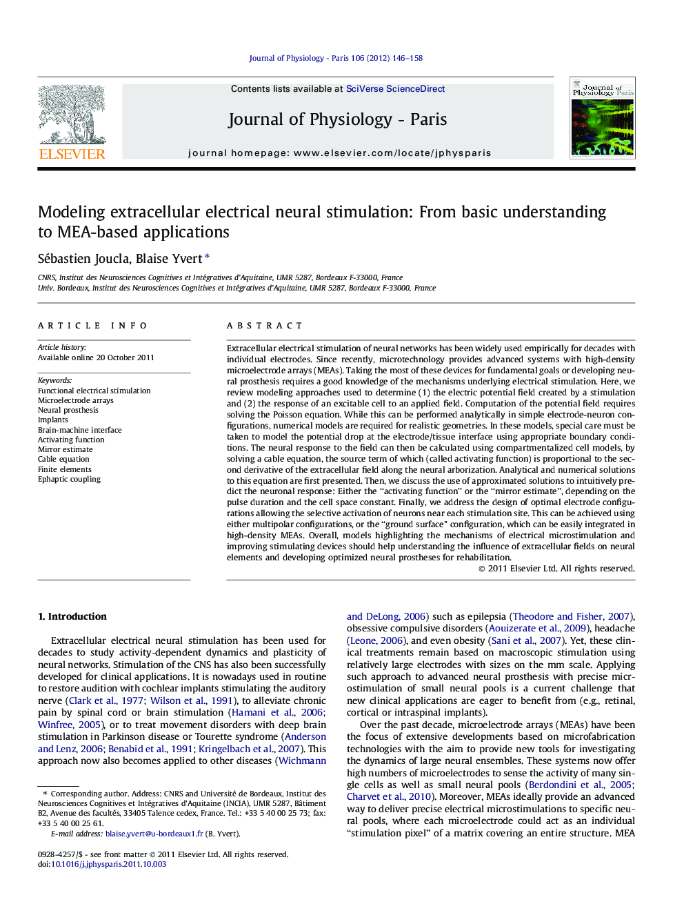 Modeling extracellular electrical neural stimulation: From basic understanding to MEA-based applications