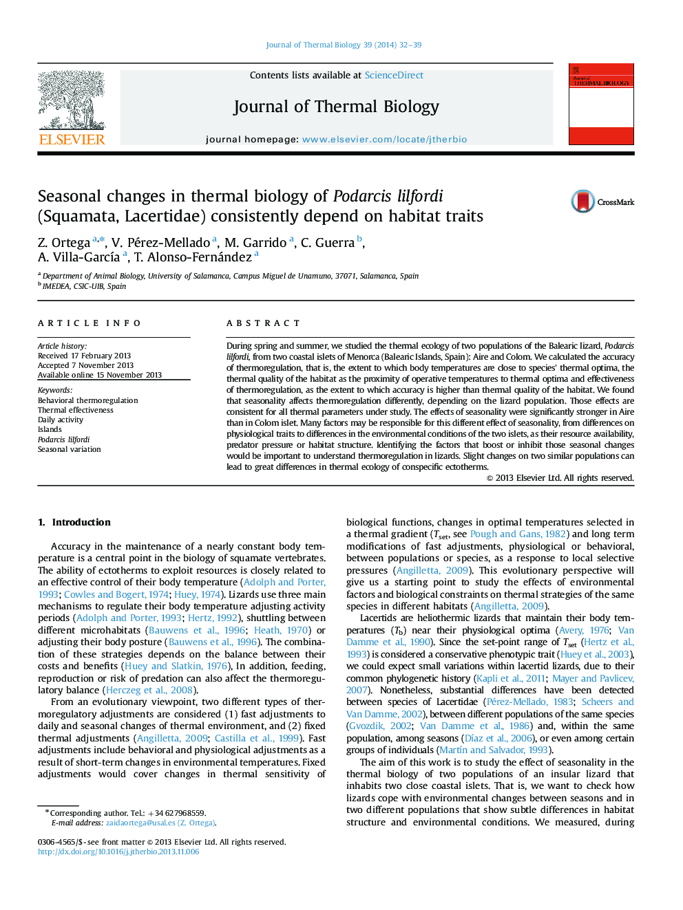 Seasonal changes in thermal biology of Podarcis lilfordi (Squamata, Lacertidae) consistently depend on habitat traits