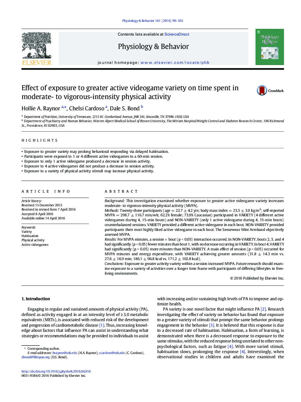 Effect of exposure to greater active videogame variety on time spent in moderate- to vigorous-intensity physical activity