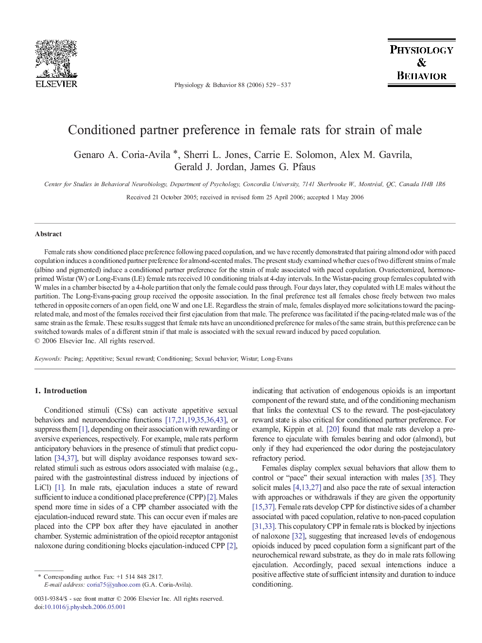 Conditioned partner preference in female rats for strain of male