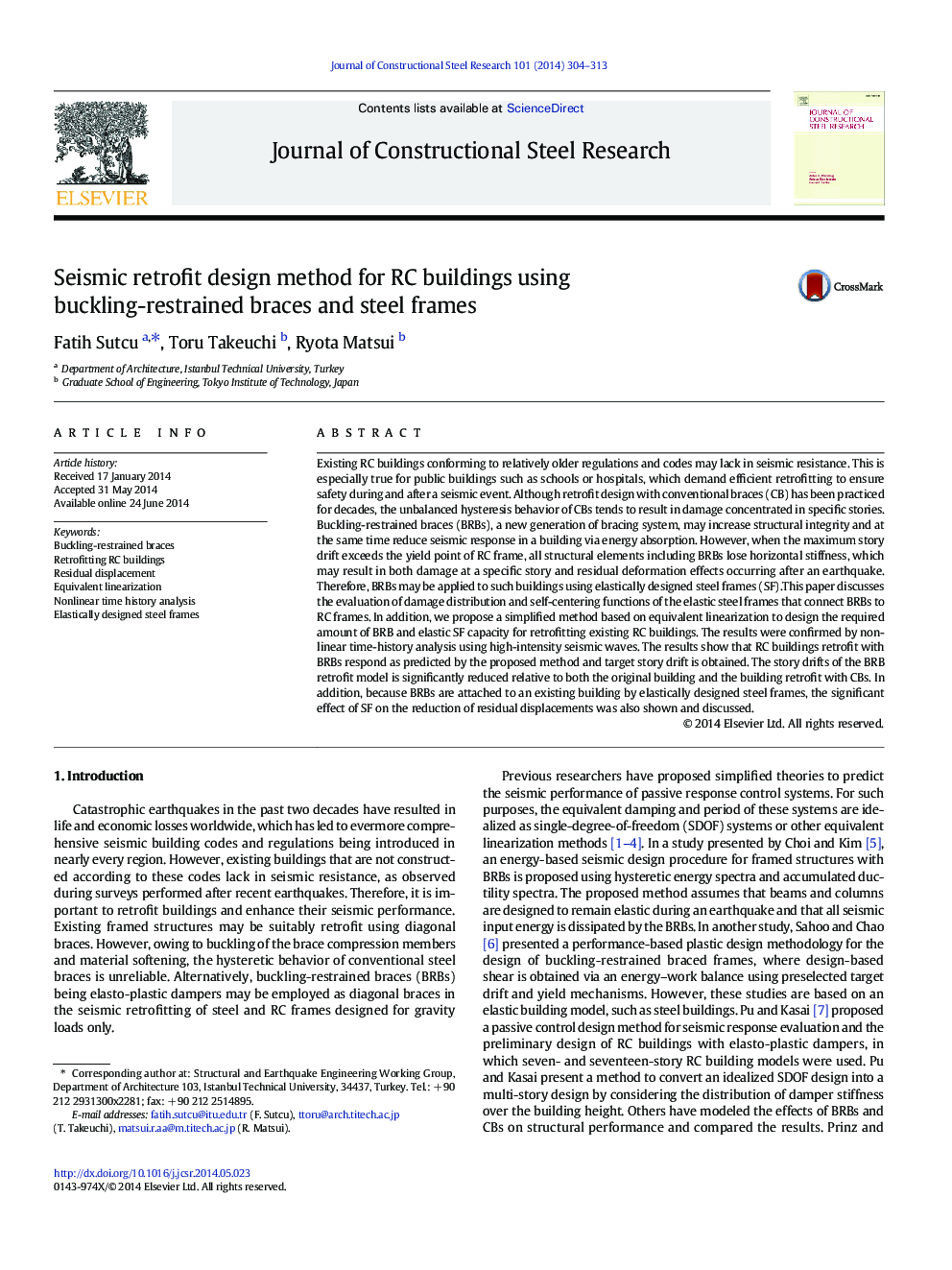 Seismic retrofit design method for RC buildings using buckling-restrained braces and steel frames