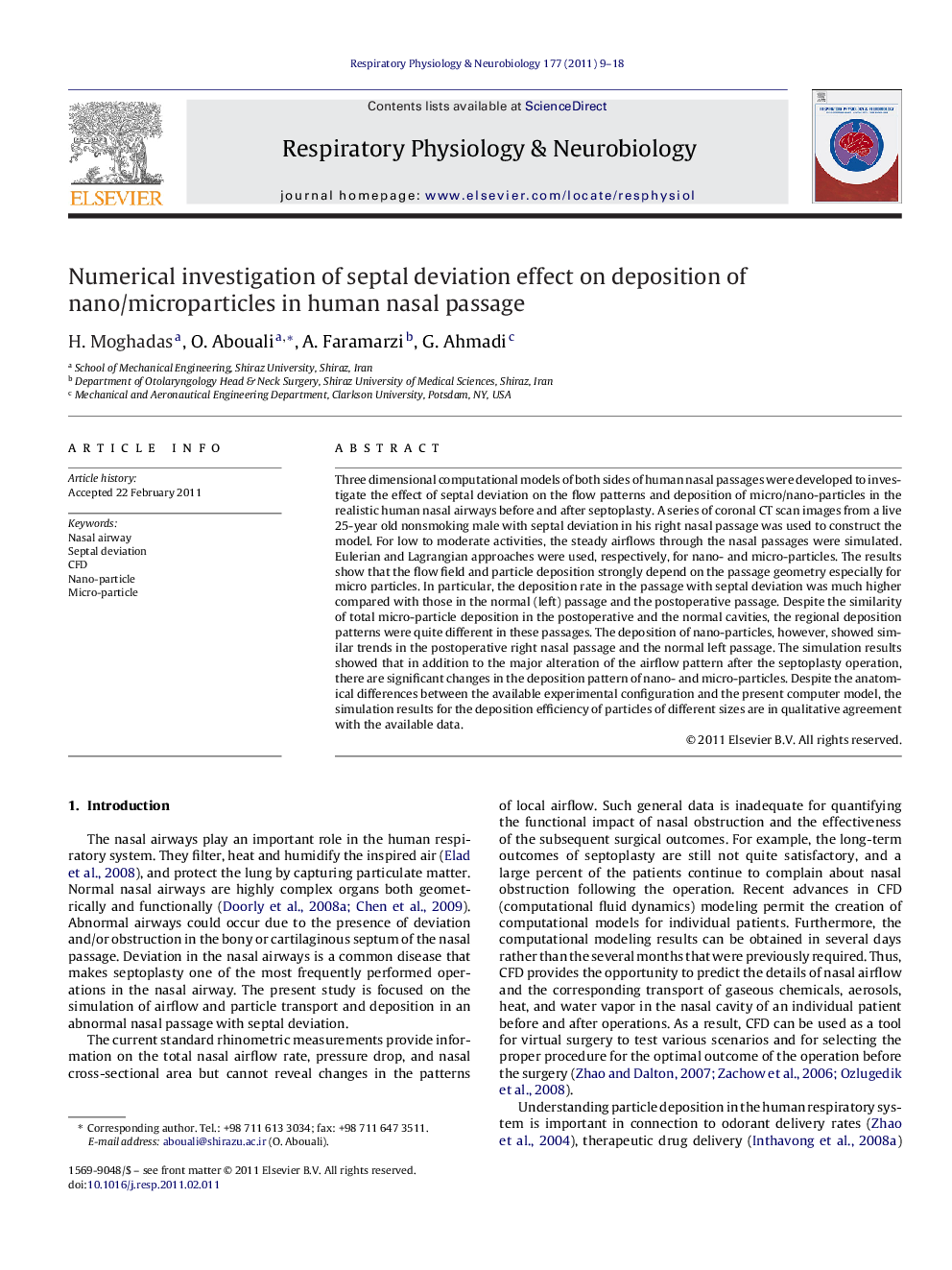 Numerical investigation of septal deviation effect on deposition of nano/microparticles in human nasal passage