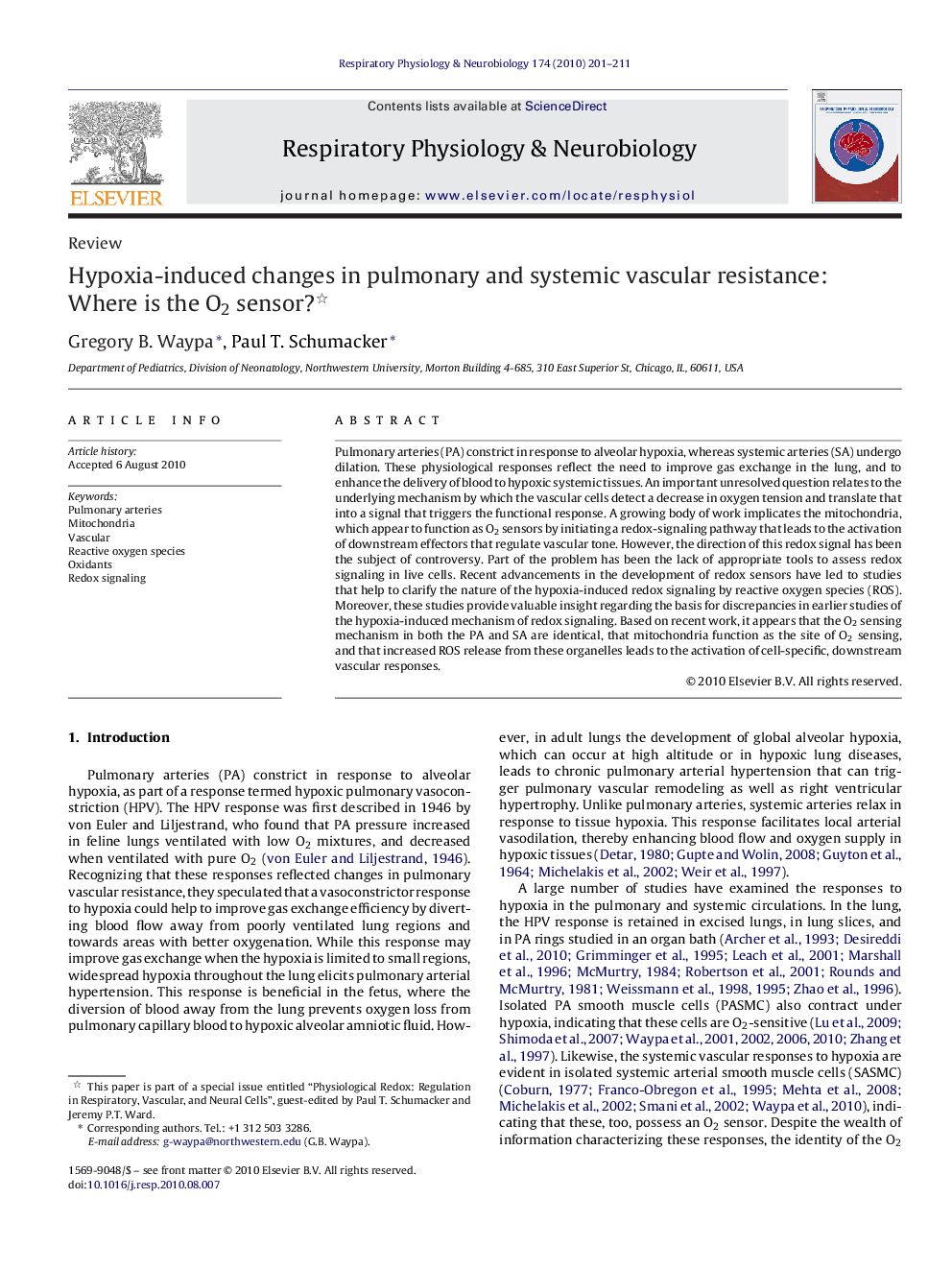 Hypoxia-induced changes in pulmonary and systemic vascular resistance: Where is the O2 sensor? 