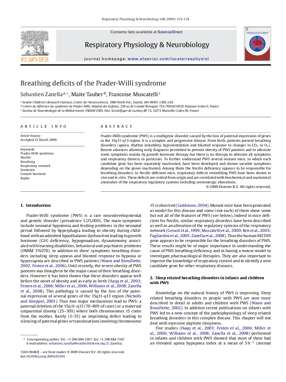 Breathing deficits of the Prader-Willi syndrome