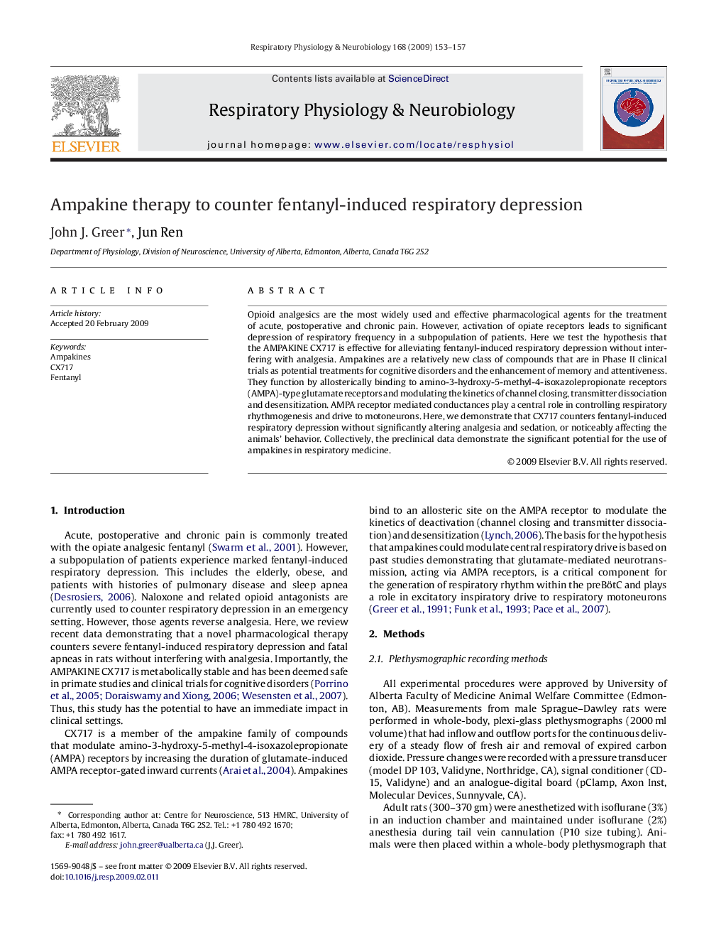 Ampakine therapy to counter fentanyl-induced respiratory depression