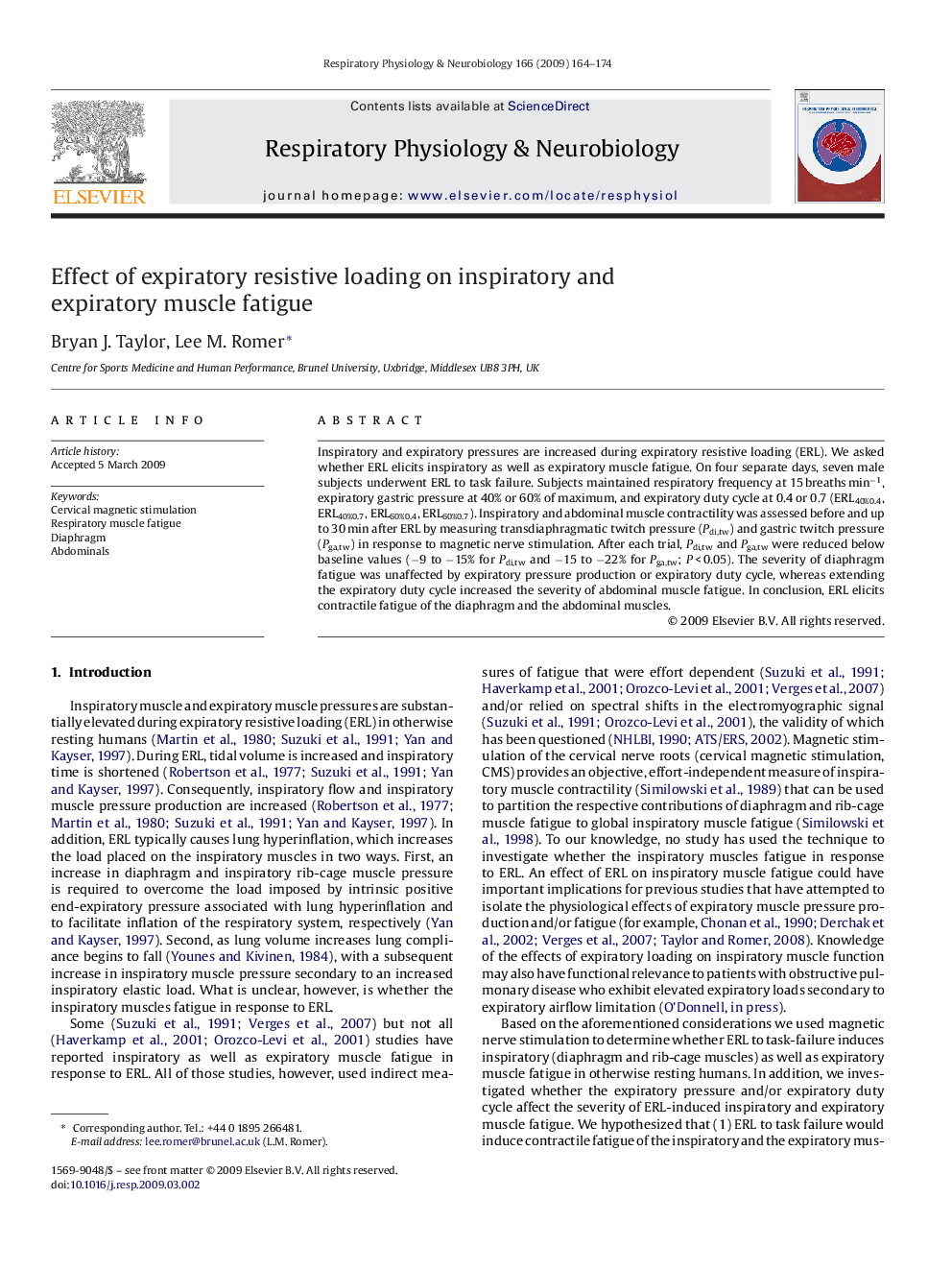 Effect of expiratory resistive loading on inspiratory and expiratory muscle fatigue