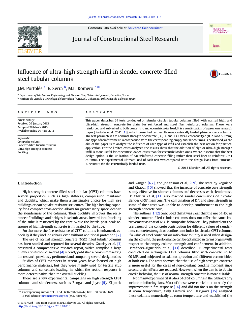 Influence of ultra-high strength infill in slender concrete-filled steel tubular columns