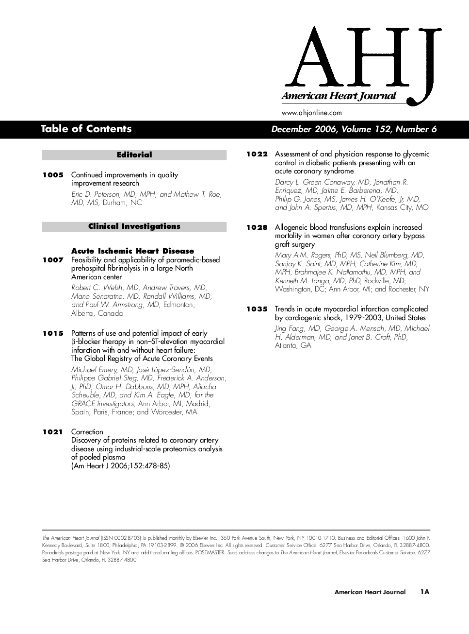Table of Contents
