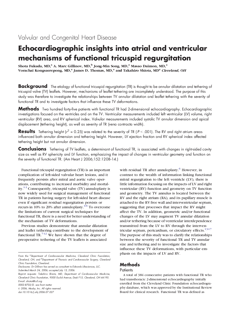 Echocardiographic insights into atrial and ventricular mechanisms of functional tricuspid regurgitation 