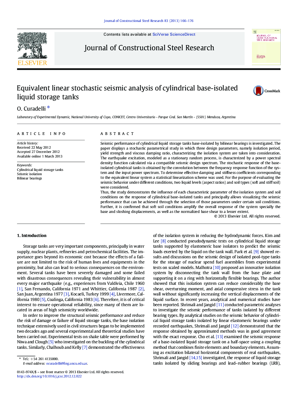 Equivalent linear stochastic seismic analysis of cylindrical base-isolated liquid storage tanks
