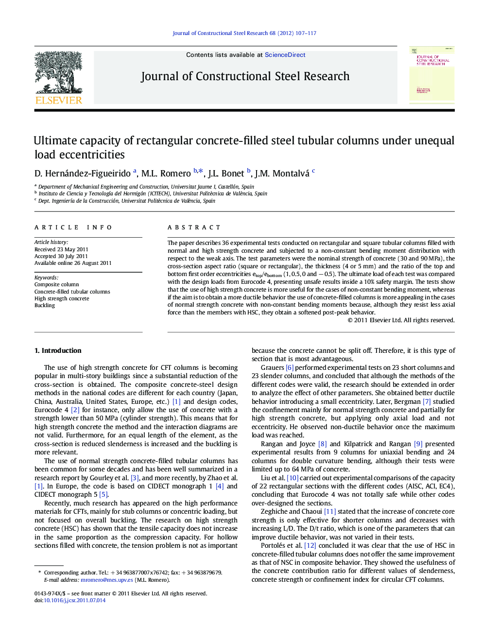 Ultimate capacity of rectangular concrete-filled steel tubular columns under unequal load eccentricities