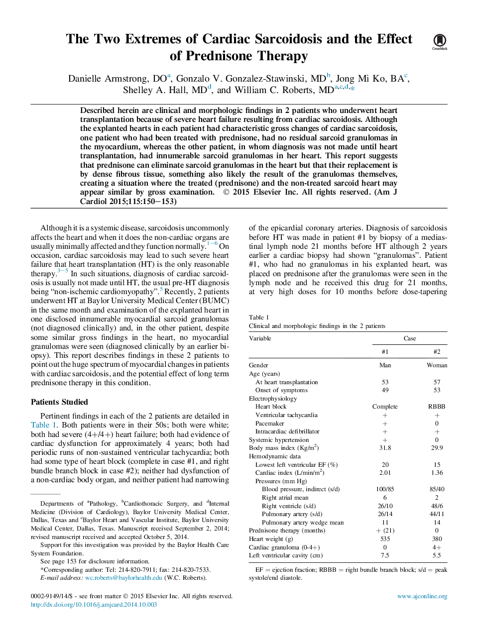 The Two Extremes of Cardiac Sarcoidosis and the Effect ofÂ Prednisone Therapy