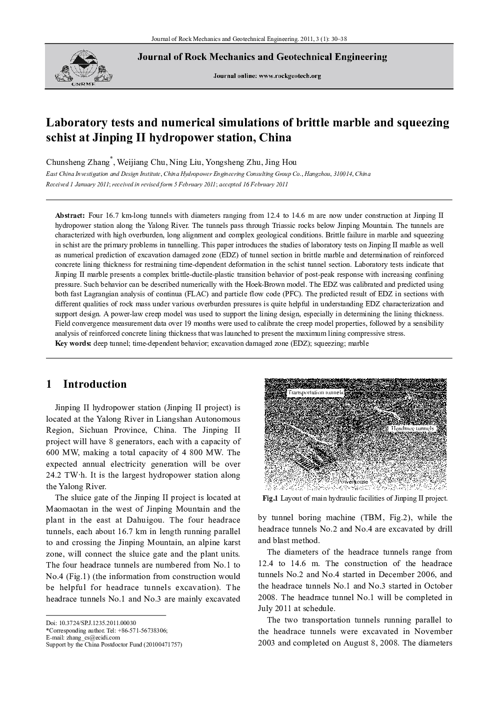 Laboratory tests and numerical simulations of brittle marble and squeezing schist at Jinping II hydropower station, China 