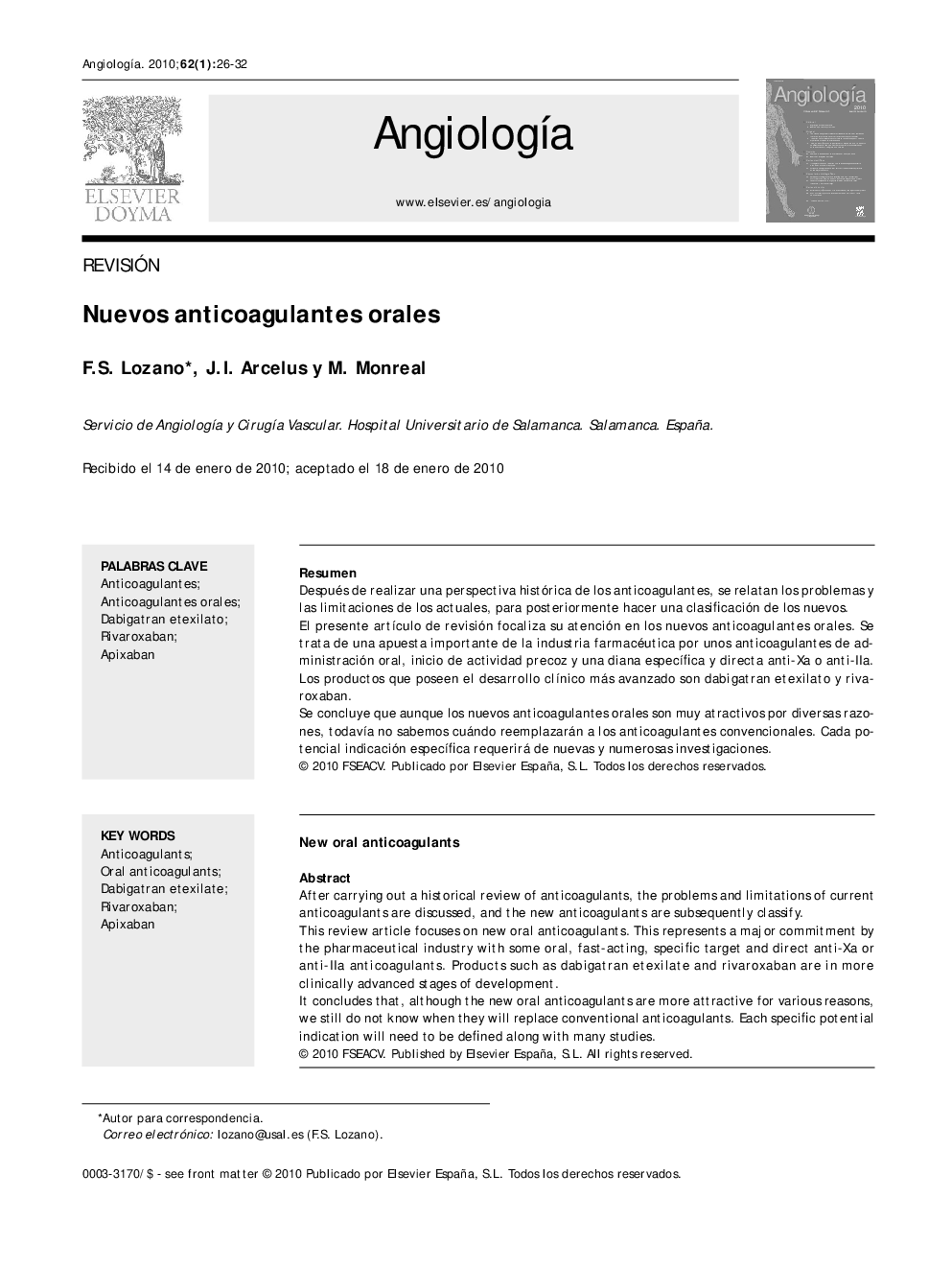 Nuevos anticoagulantes orales