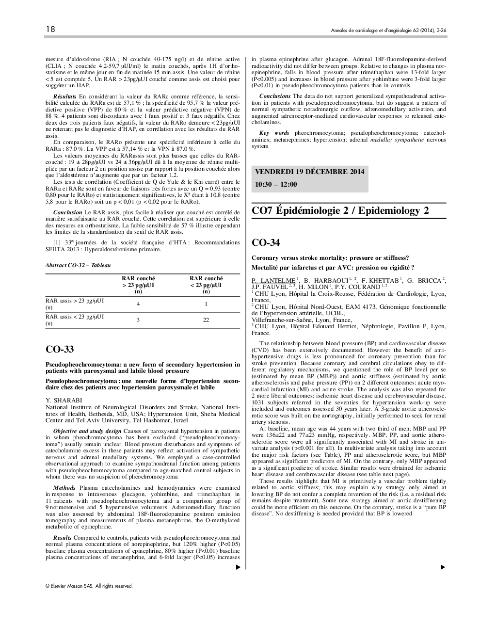 CO7 Ãpidémiologie 2 / Epidemiology 2