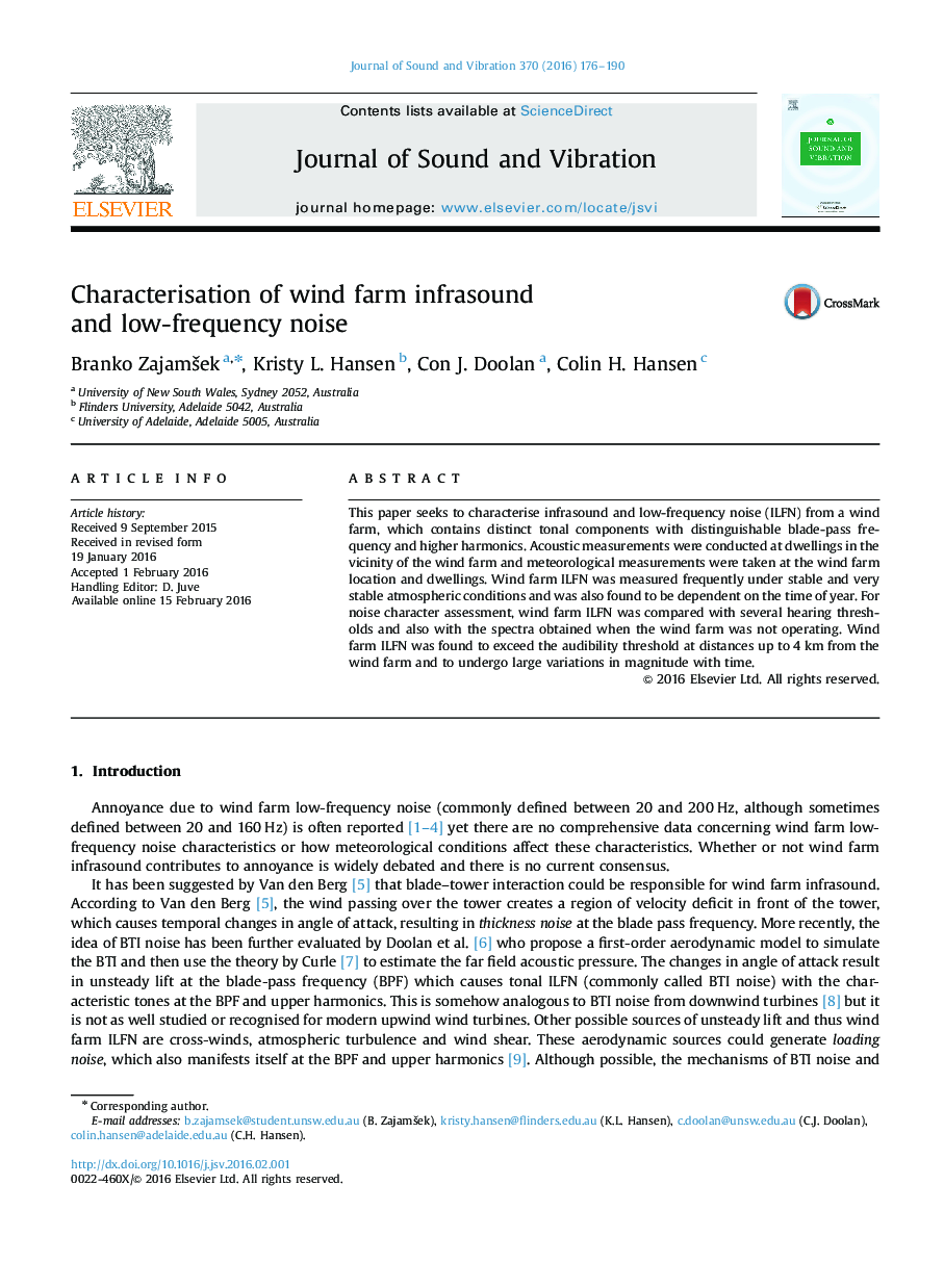 Characterisation of wind farm infrasound and low-frequency noise