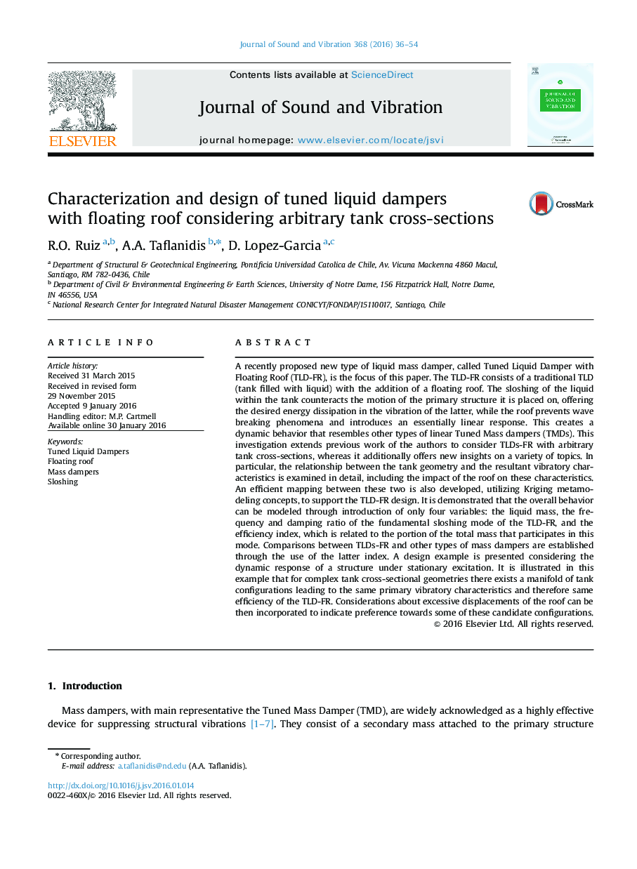 Characterization and design of tuned liquid dampers with floating roof considering arbitrary tank cross-sections