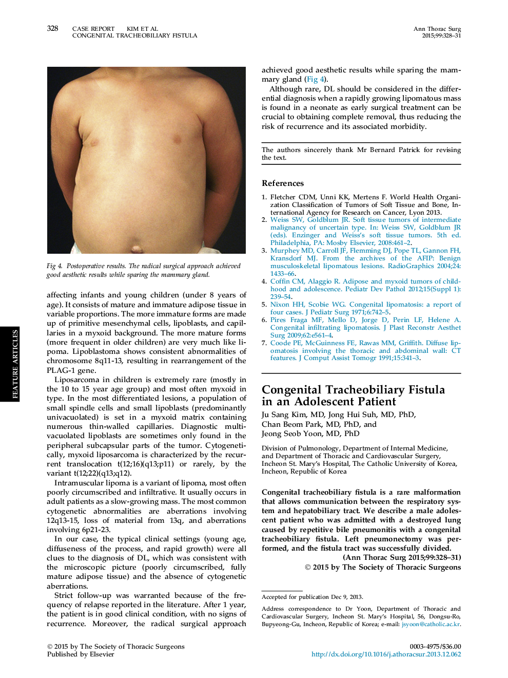 Congenital Tracheobiliary Fistula in an Adolescent Patient