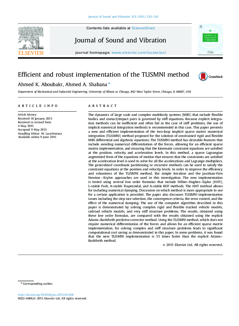 Efficient and robust implementation of the TLISMNI method