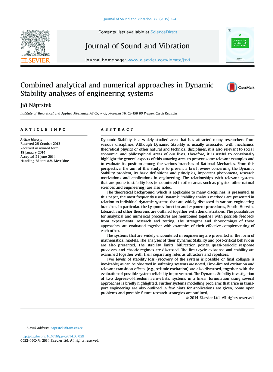 Combined analytical and numerical approaches in Dynamic Stability analyses of engineering systems