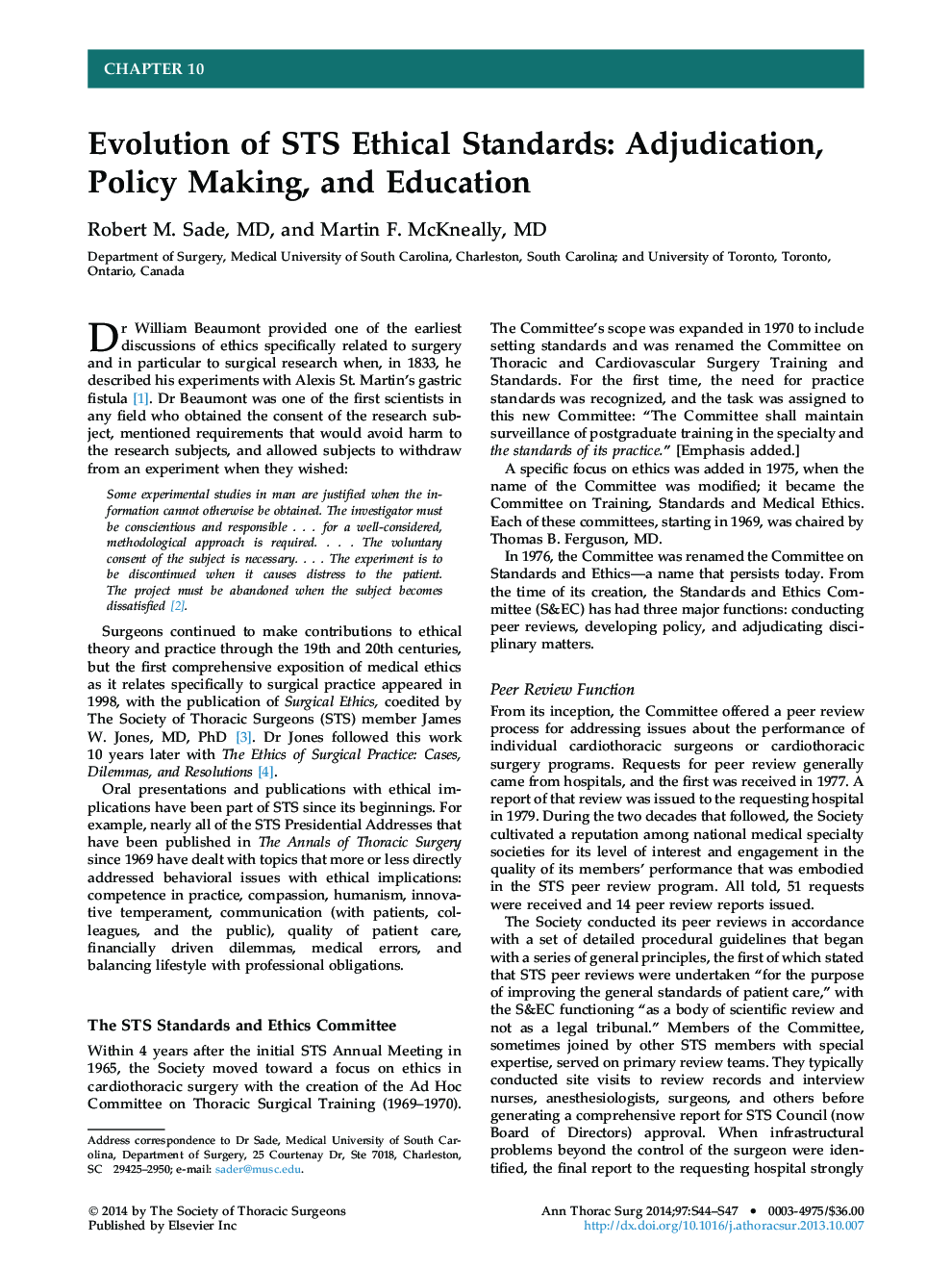 Evolution of STS Ethical Standards: Adjudication, Policy Making, and Education