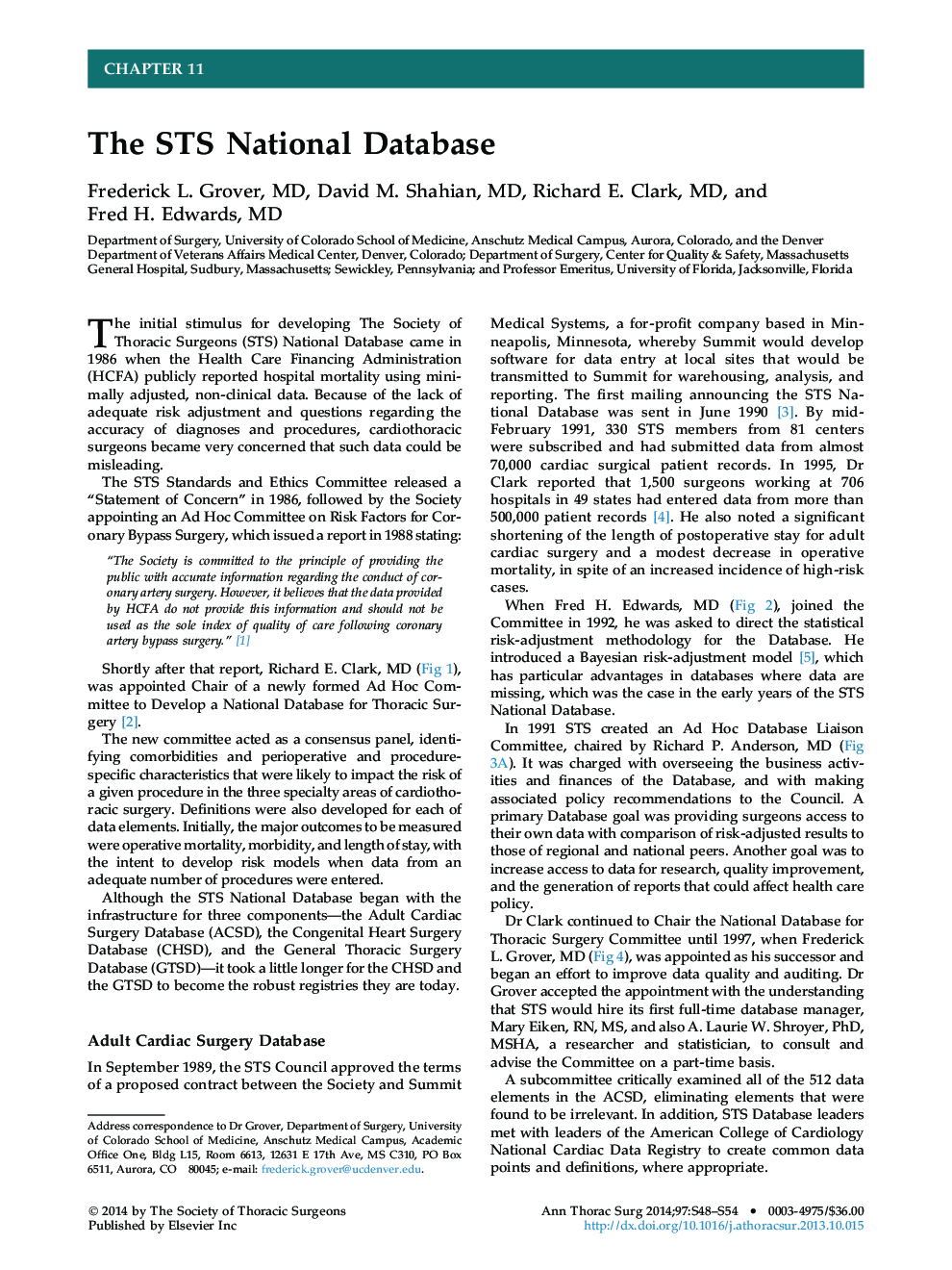 The STS National Database