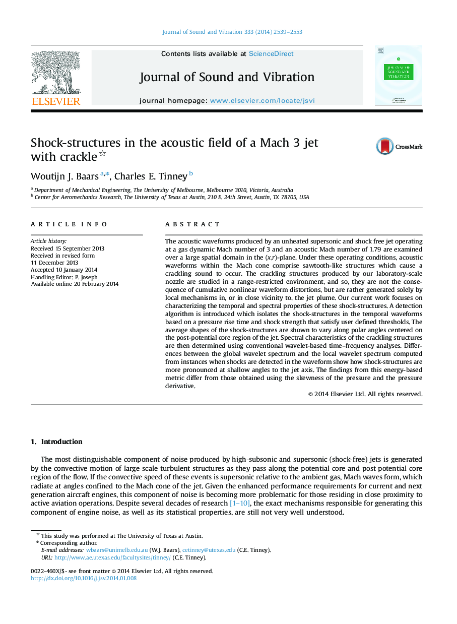 Shock-structures in the acoustic field of a Mach 3 jet with crackle 
