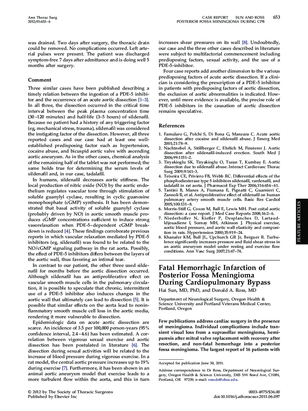 Fatal Hemorrhagic Infarction of Posterior Fossa Meningioma During Cardiopulmonary Bypass