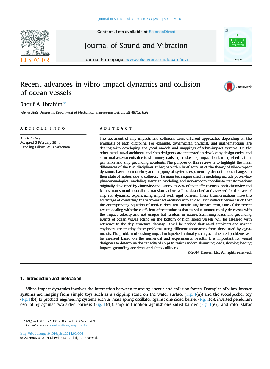Recent advances in vibro-impact dynamics and collision of ocean vessels