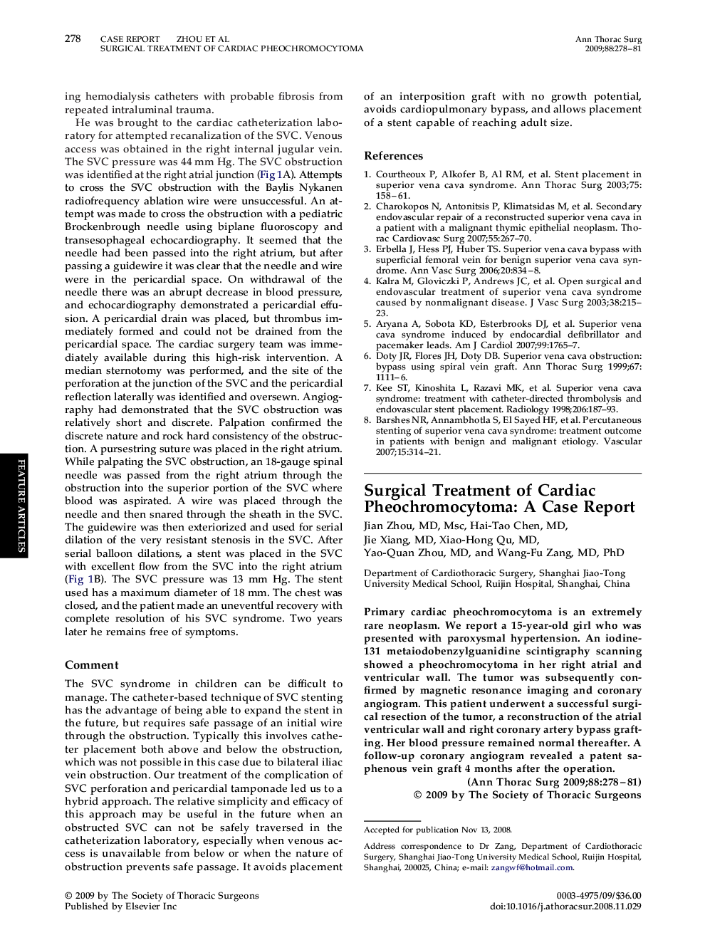 Surgical Treatment of Cardiac Pheochromocytoma: A Case Report