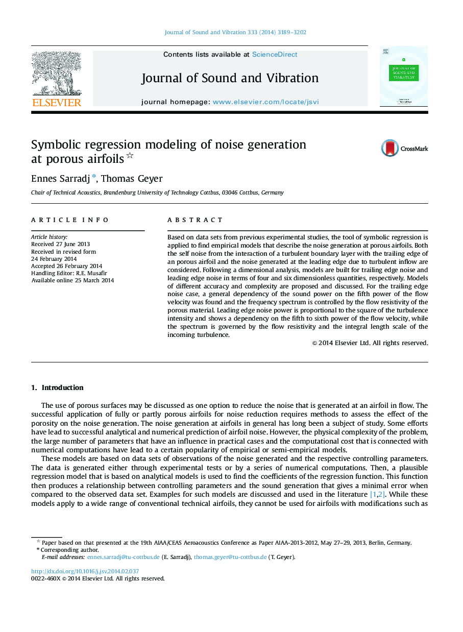 Symbolic regression modeling of noise generation at porous airfoils 