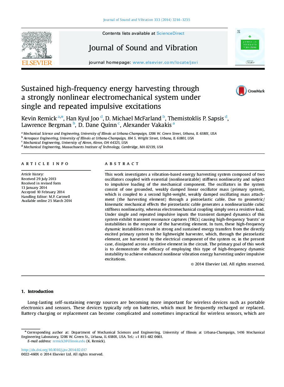 Sustained high-frequency energy harvesting through a strongly nonlinear electromechanical system under single and repeated impulsive excitations