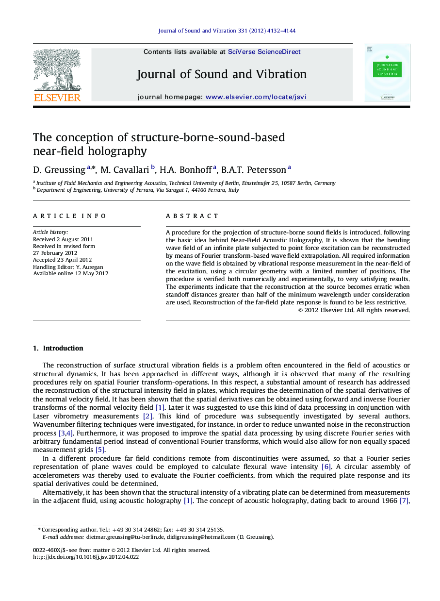 The conception of structure-borne-sound-based near-field holography