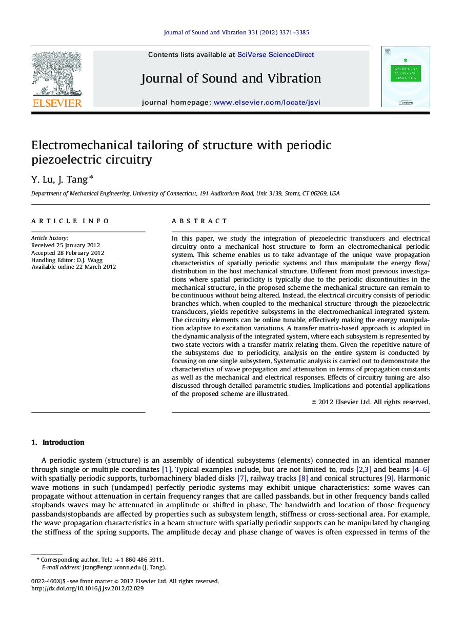 Electromechanical tailoring of structure with periodic piezoelectric circuitry