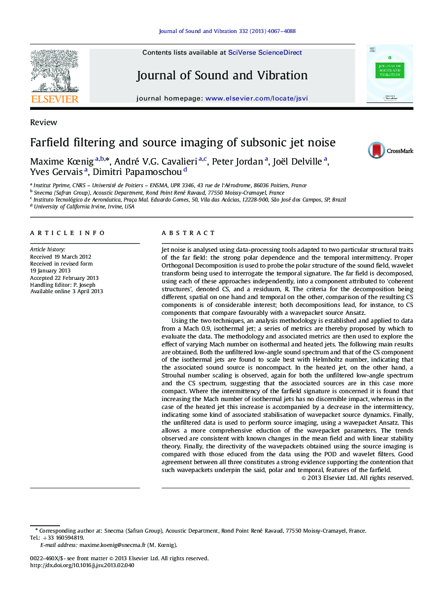 Farfield filtering and source imaging of subsonic jet noise