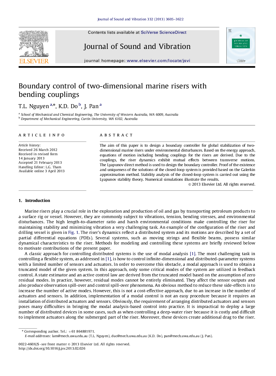 Boundary control of two-dimensional marine risers with bending couplings