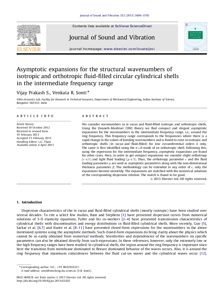 Asymptotic expansions for the structural wavenumbers of isotropic and orthotropic fluid-filled circular cylindrical shells in the intermediate frequency range