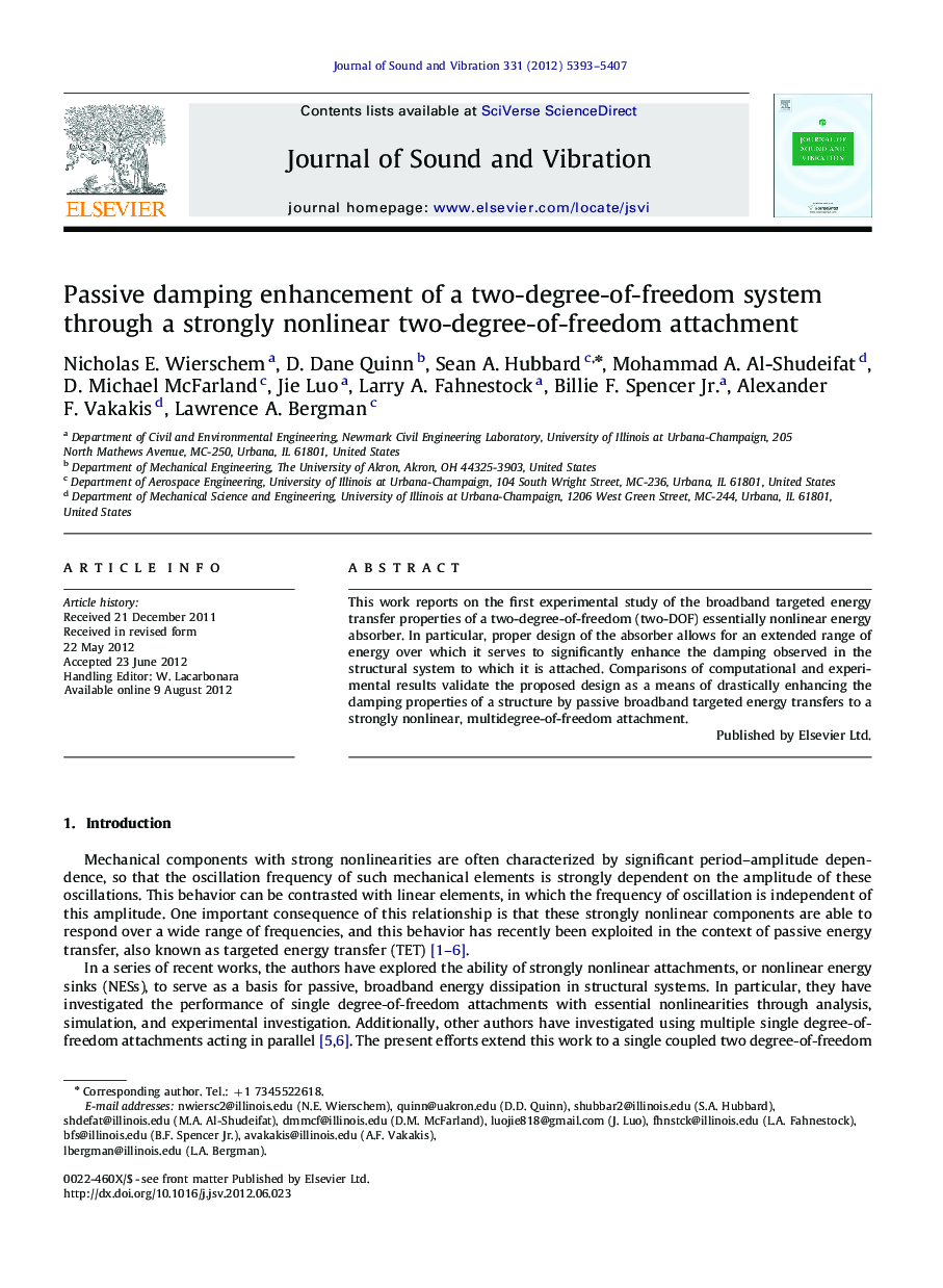 Passive damping enhancement of a two-degree-of-freedom system through a strongly nonlinear two-degree-of-freedom attachment