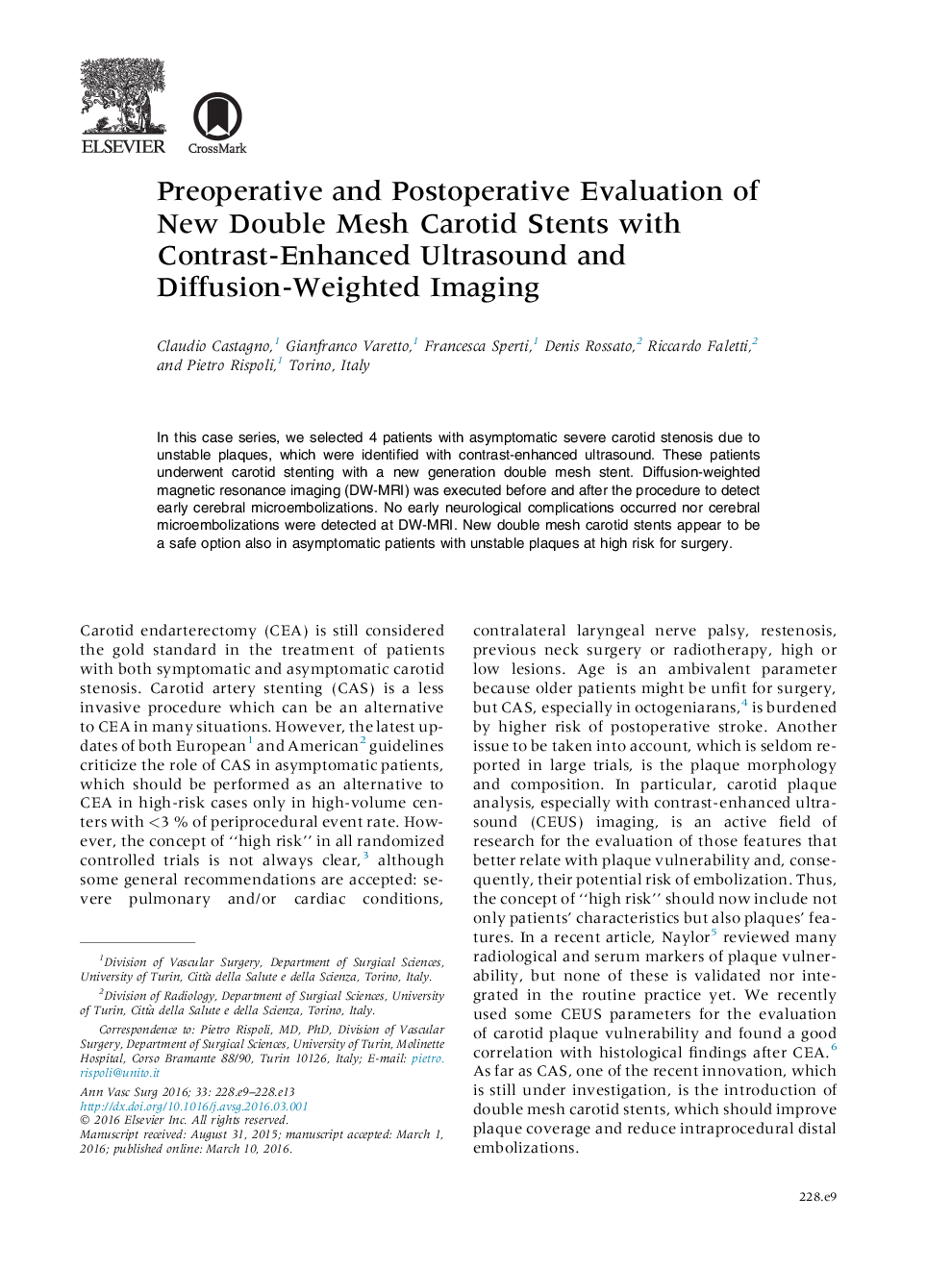 ارزیابی قبل و بعد از عمل سنت های جدید دو تیپ کاروتید مش با تصویربرداری با وزن اولتراسوند و تصویرسازی کنتراست 