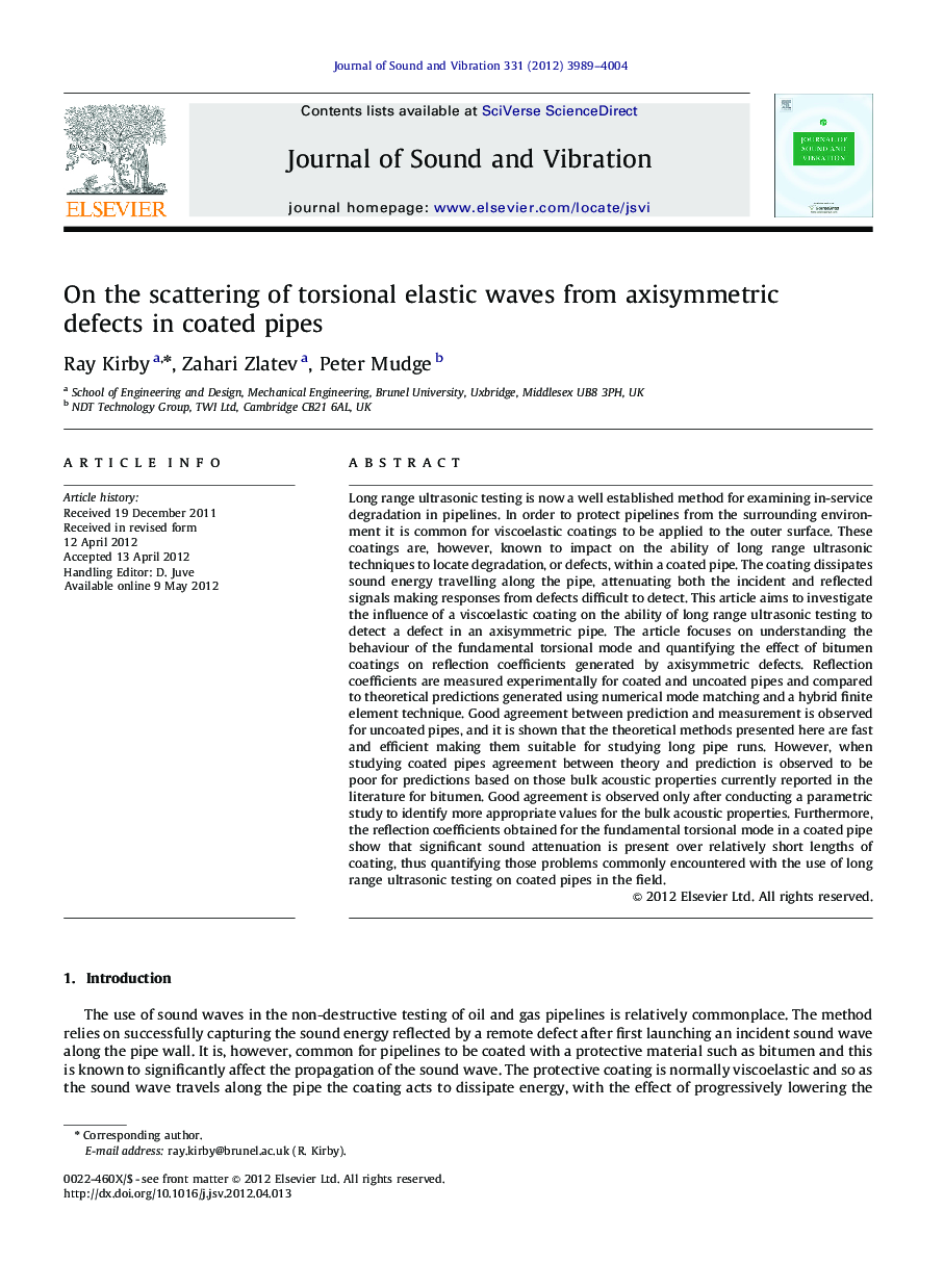 On the scattering of torsional elastic waves from axisymmetric defects in coated pipes