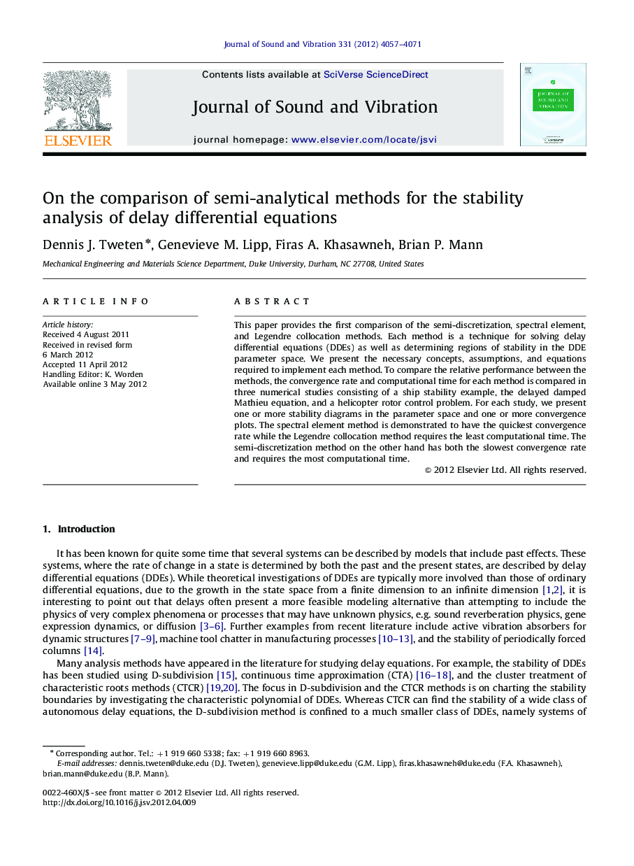 On the comparison of semi-analytical methods for the stability analysis of delay differential equations