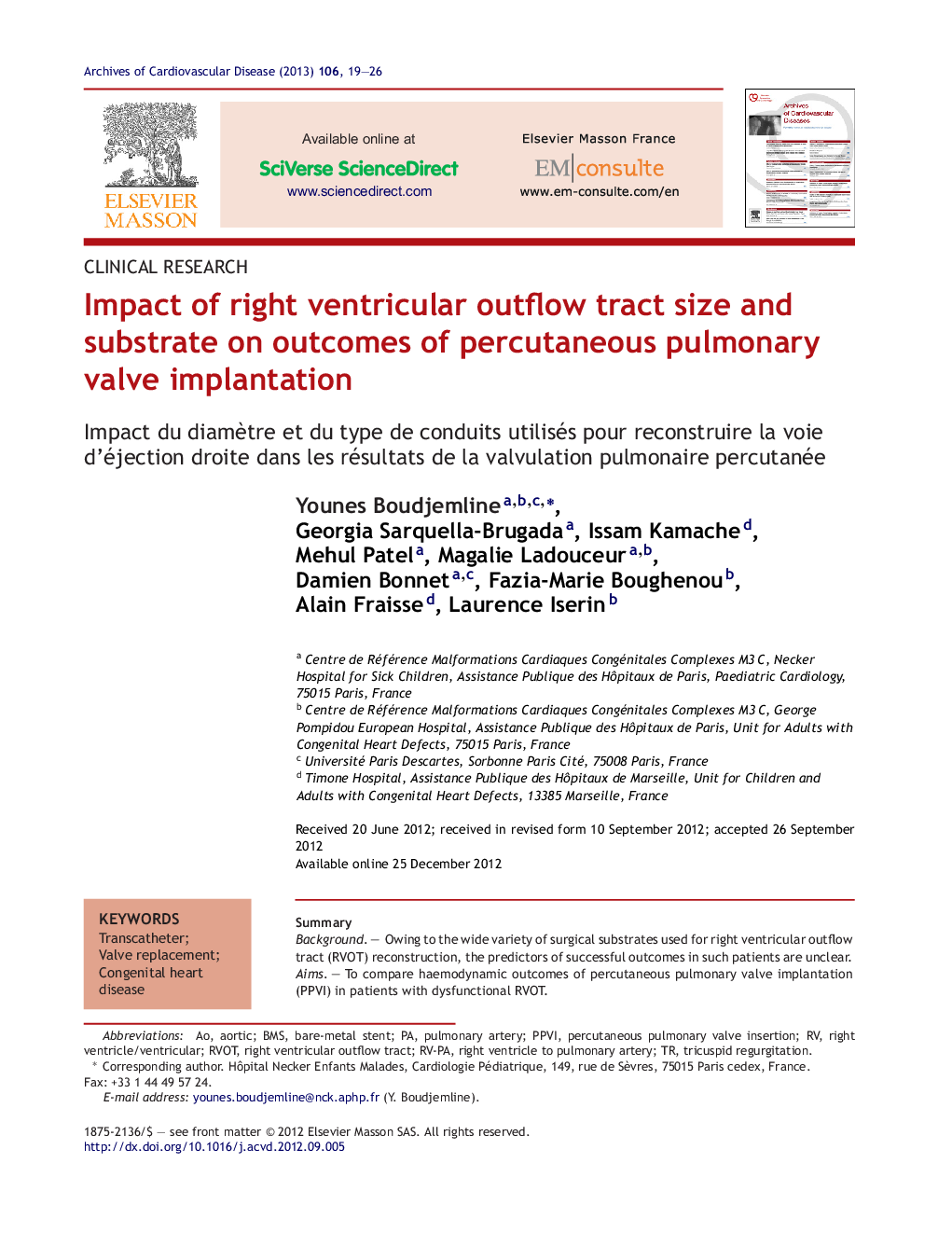 Impact of right ventricular outflow tract size and substrate on outcomes of percutaneous pulmonary valve implantation