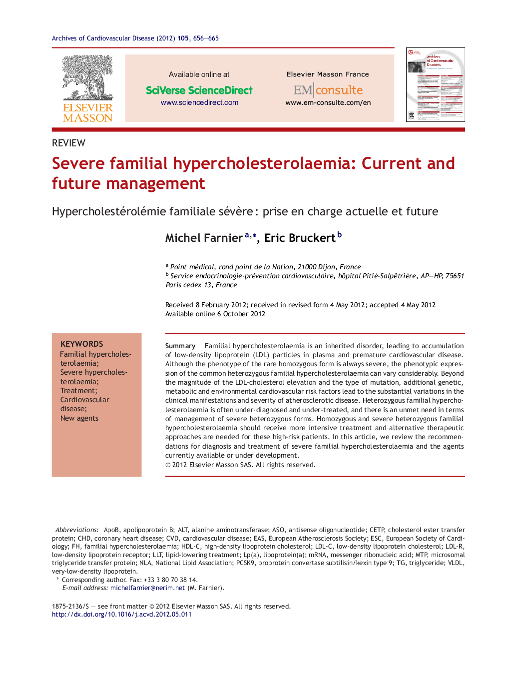 Severe familial hypercholesterolaemia: Current and future management