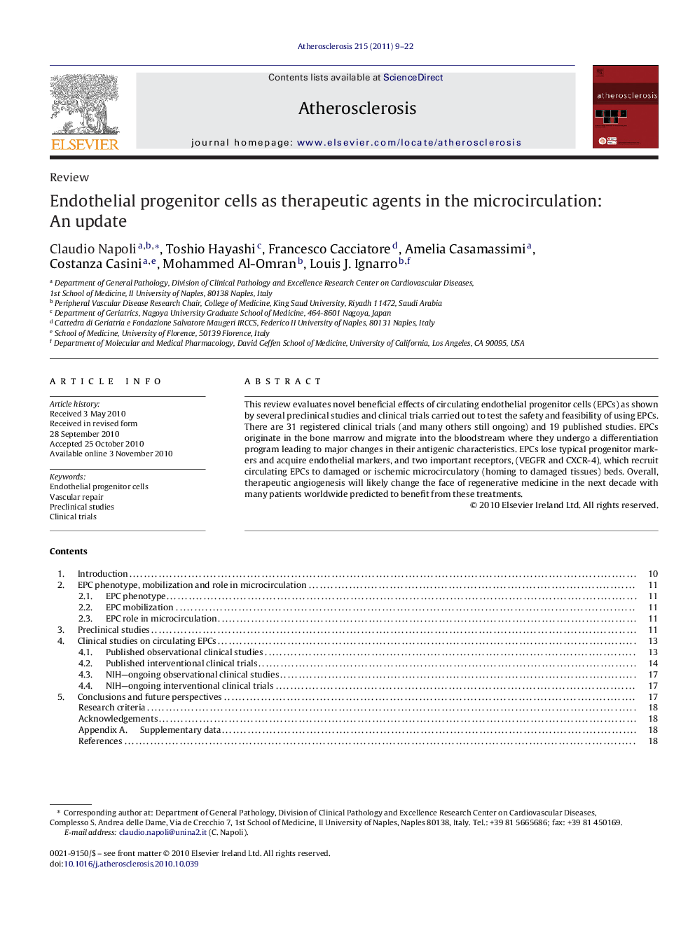 Endothelial progenitor cells as therapeutic agents in the microcirculation: An update