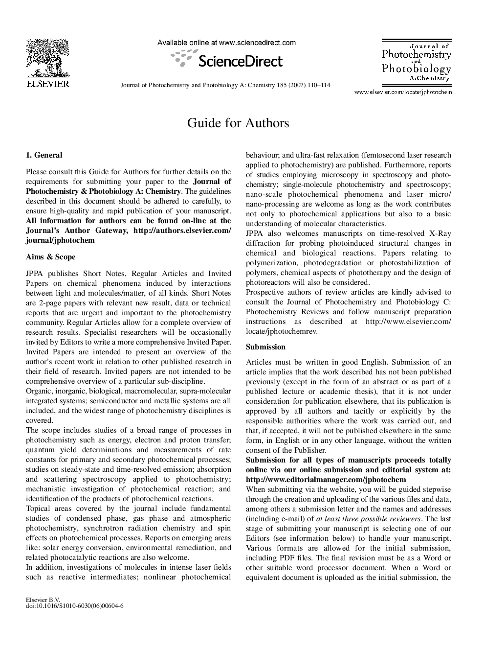 Guide for Authors