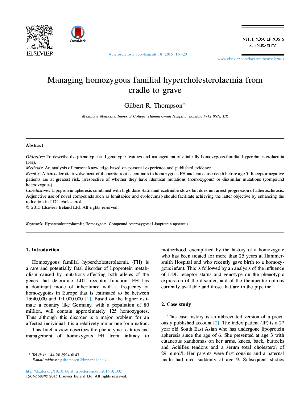 Managing homozygous familial hypercholesterolaemia from cradle to grave