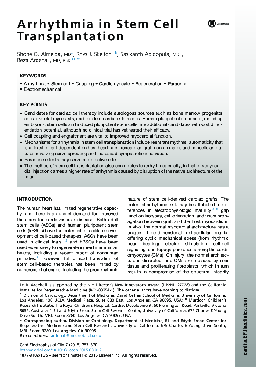 Arrhythmia in Stem Cell Transplantation