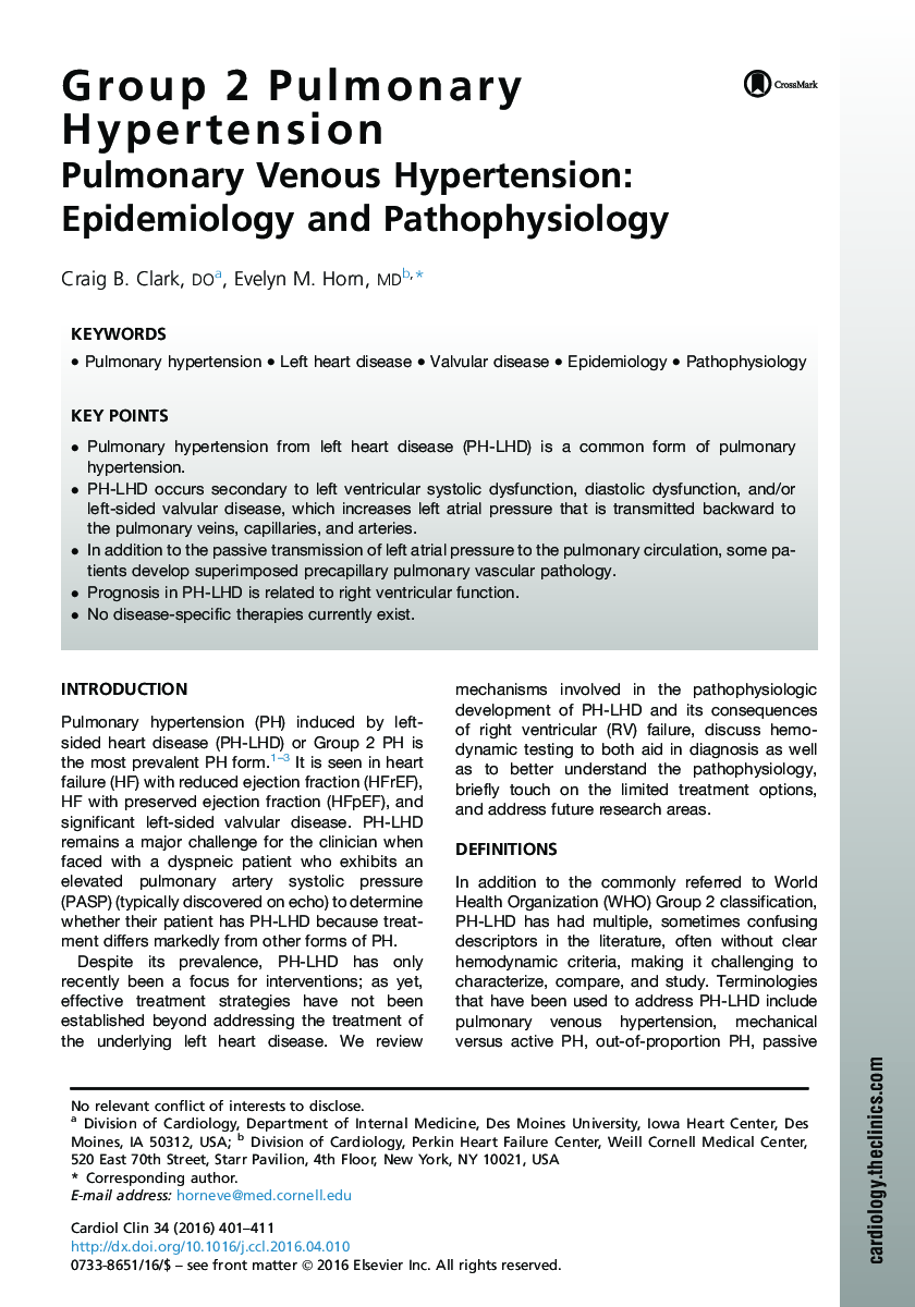 Group 2 Pulmonary Hypertension